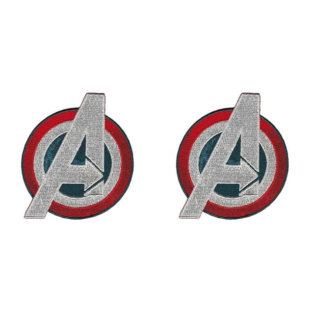 Patch THE AVENGERS iron on embroidered applique blue logo super heros Marvel costume DIY size 3 x 3,5